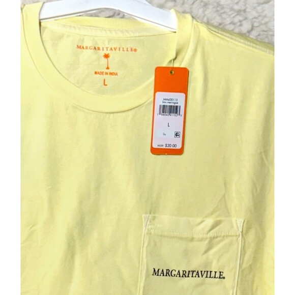 Margaritaville T-shirt Yellow Short Sleeve Marlin Fish Beach Vacation Tee Size L - Picture 4 of 4